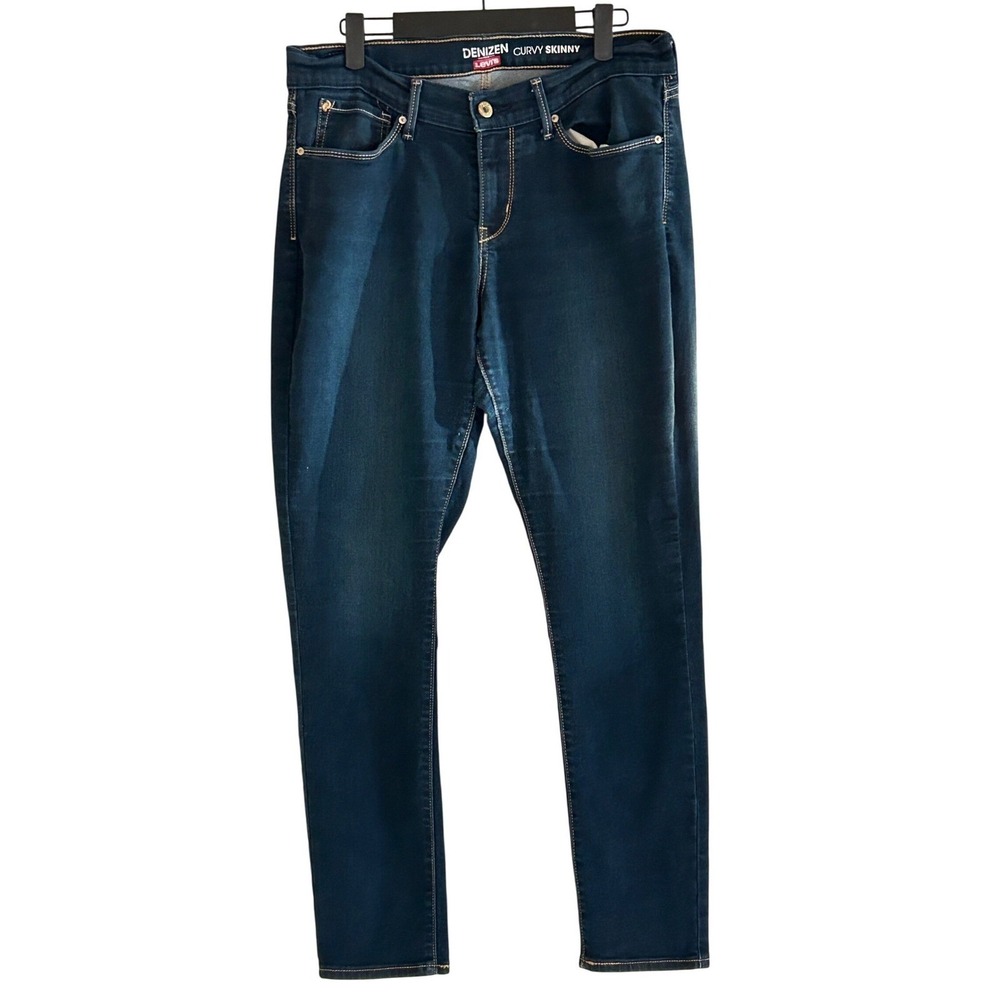 Denizen from Levis Curvy Skinny Jeans Dark Wash Blue Denim Womens 12M W31 L32